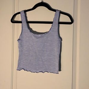Blue and white tank top